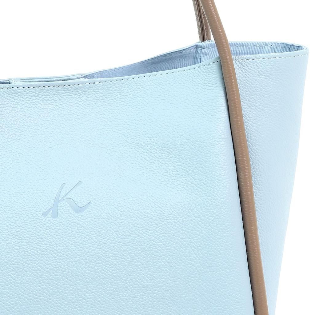 B5 Size Bag Ice 21641 [Kitamura] Semi-shoulder Y-1351 Women's Blue/Cocoa [Blue]
