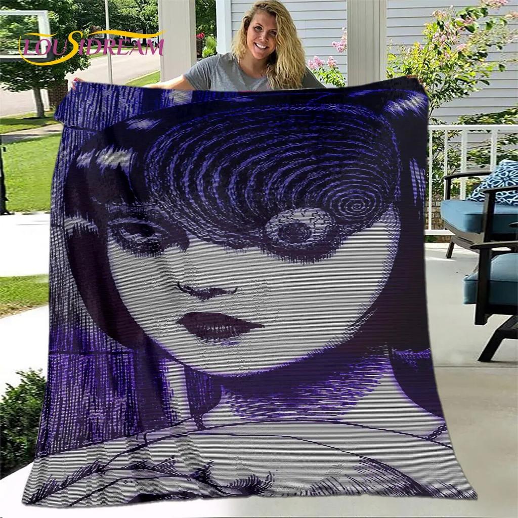 Junji Ito Tomie Kawakami Ghost Soft Plush Blanket,Flannel Blanket Throw Blanket for Living Room Bedroom Bed Sofa Picnic Cover