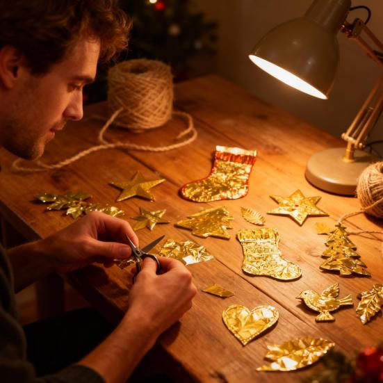 Metal Embossing Foil Sheets DIY Aluminum Craft Foil Sheets Christmas Art Embossings Tin Foil Sheets for Embossing Engraving Scrapbooking