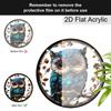 Acrylic Blue Owl Christmas Suncatcher Stained Glass Effect Window Hanging Ornament Owl Lover Holiday Gifts