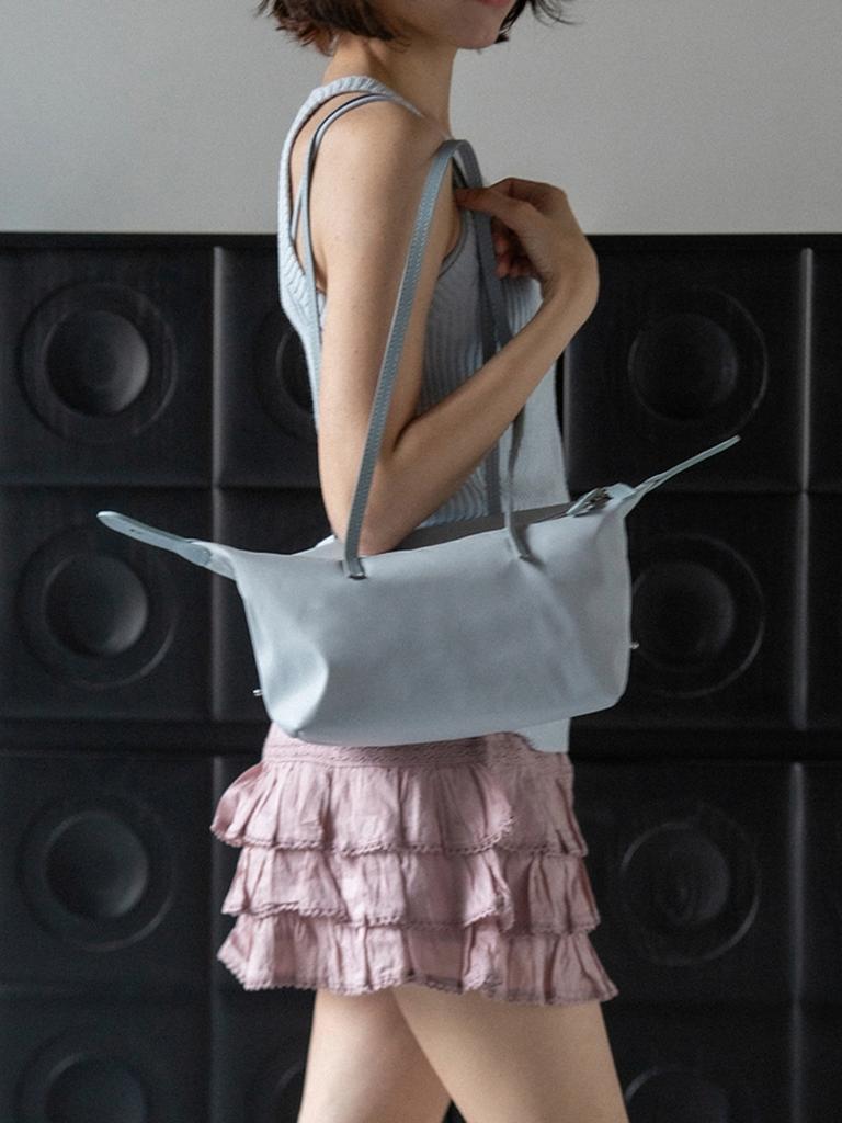 Atmyfingertip Folded Boston Nylon Bag Sky