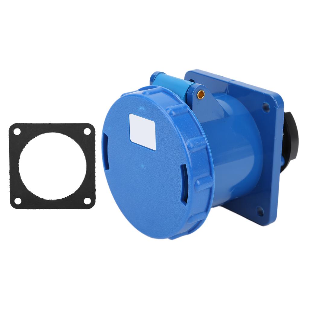 220250V 63A Industrial Connector 2P+E 3Pin Straight Plug IP67 Waterproof for Agriculture