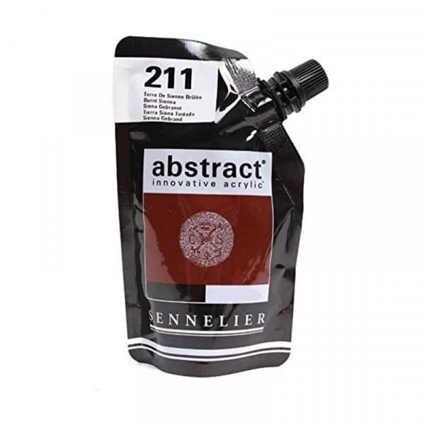 Peinture acrylique - Sennelier - Terre de sienne brûlée - 500ml - Finition satinée - Multi-supports