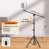 Floor-Standing Mobile Holder & Tripod with Fill Light for Live Streaming & Top-Down Shooting