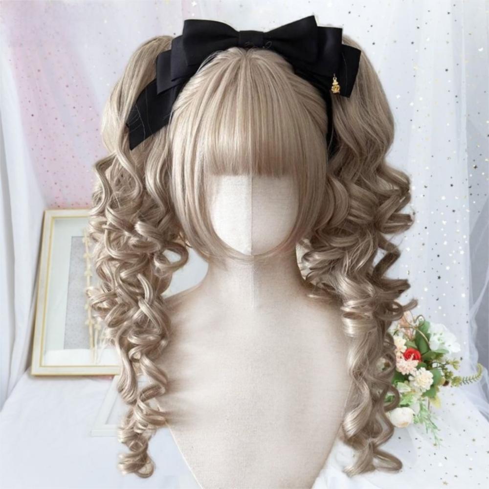 Cosplay Princess Cut Double Ponytail Ombre Halloween Harajuku Wig Lolita Wig with Bangs  Party