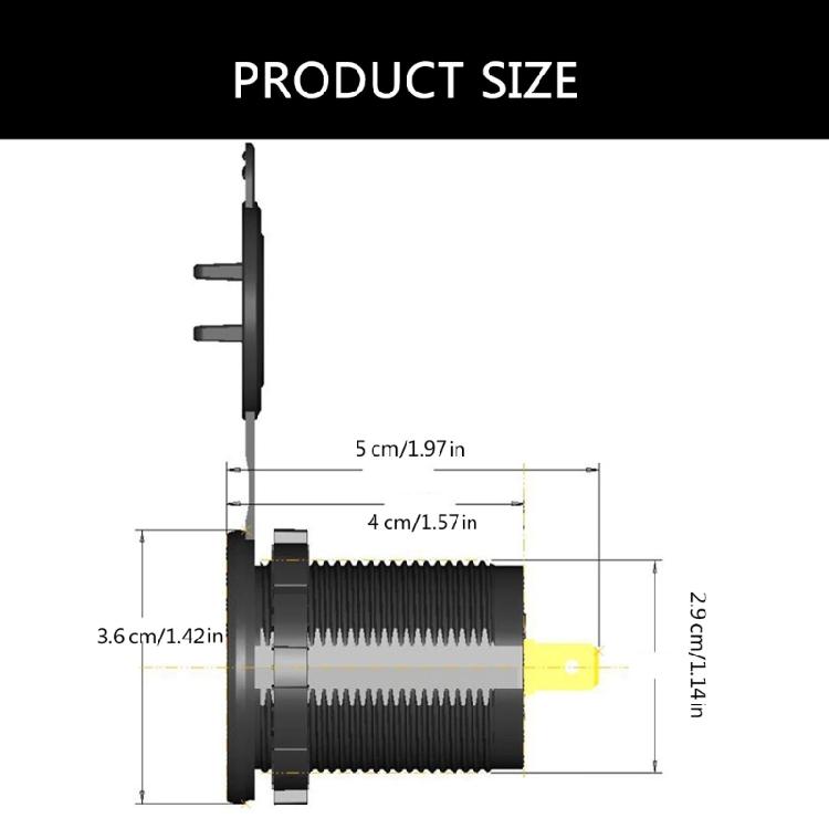 Waterproof Car Charger PD45W Double Type C Car Charging Socket with Additional 18W QC3.0 USB Port for 12-24V Vehicles