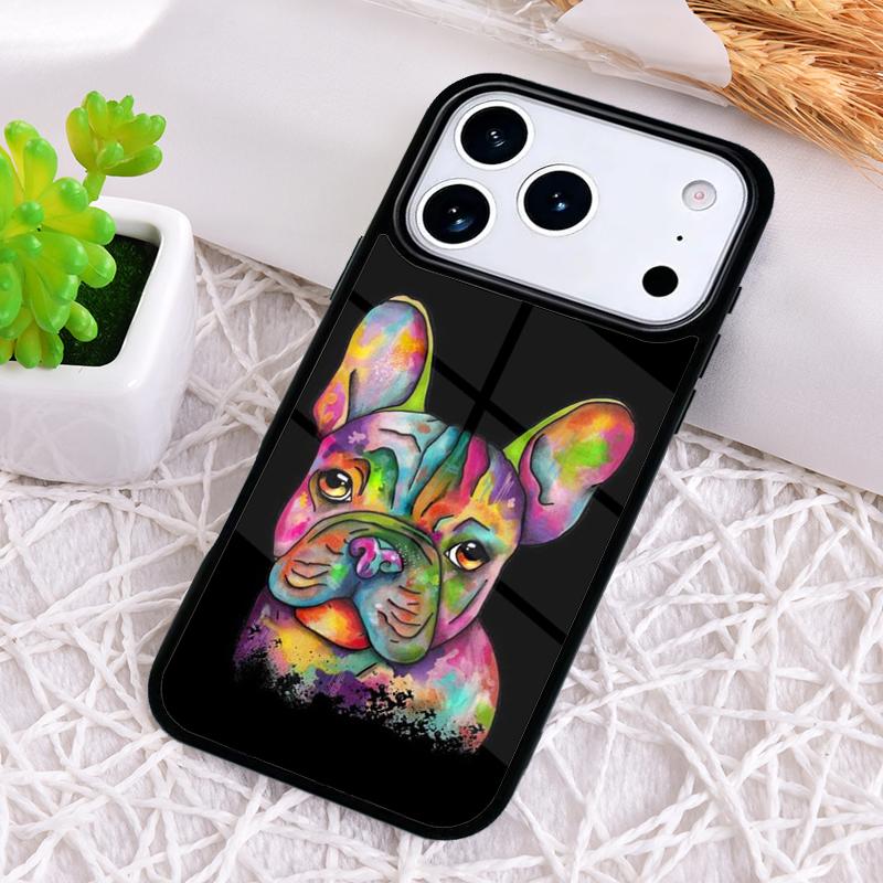 Cartoon Französische Bulldogge Handyhülle für iPhone 17 Air 16 15 11 12 14 13 Pro Max Stoßfeste Hülle