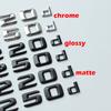 2.3cm DIY Alphabet 3D Sharp Letters Numbers Heart Dot ABS Emblem Car Trunk Nameplate Logo Sticker for Any Cars (Price for 1pc)