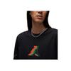 Jordan Logo Print Vintage Round Neck Pullover Long Sleeve T-Shirt Men Tops Black FB7456-010