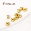 Brass With Zircon Round Wheel Beads 18K Gold Plated Rondelle Crystal Beads Loose Spacer Beads For DIY Beading Jewelry Making