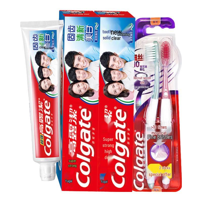 Colgate High Calcium Toothpaste & Gum Care Toothbrush Twin Pack
