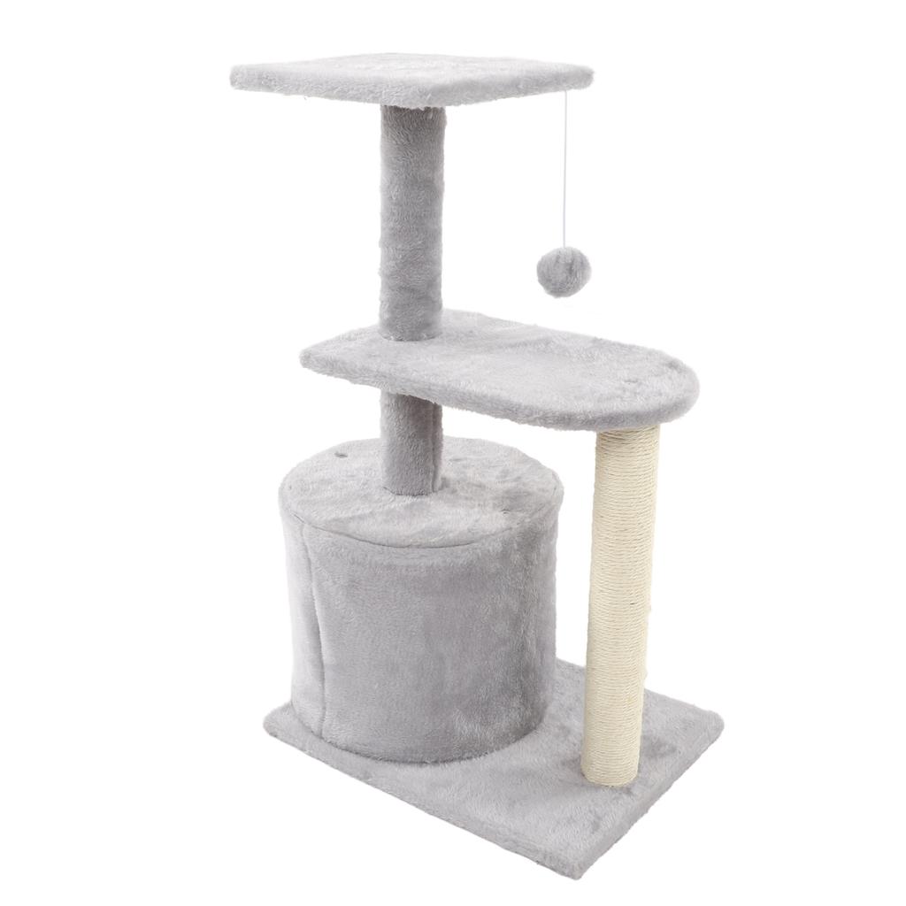 Kratzbaum Geräumiger Platz Mehrschichtiger Katzenkratzbaum Spielzeugzubehör mit hängendem Plüschball für