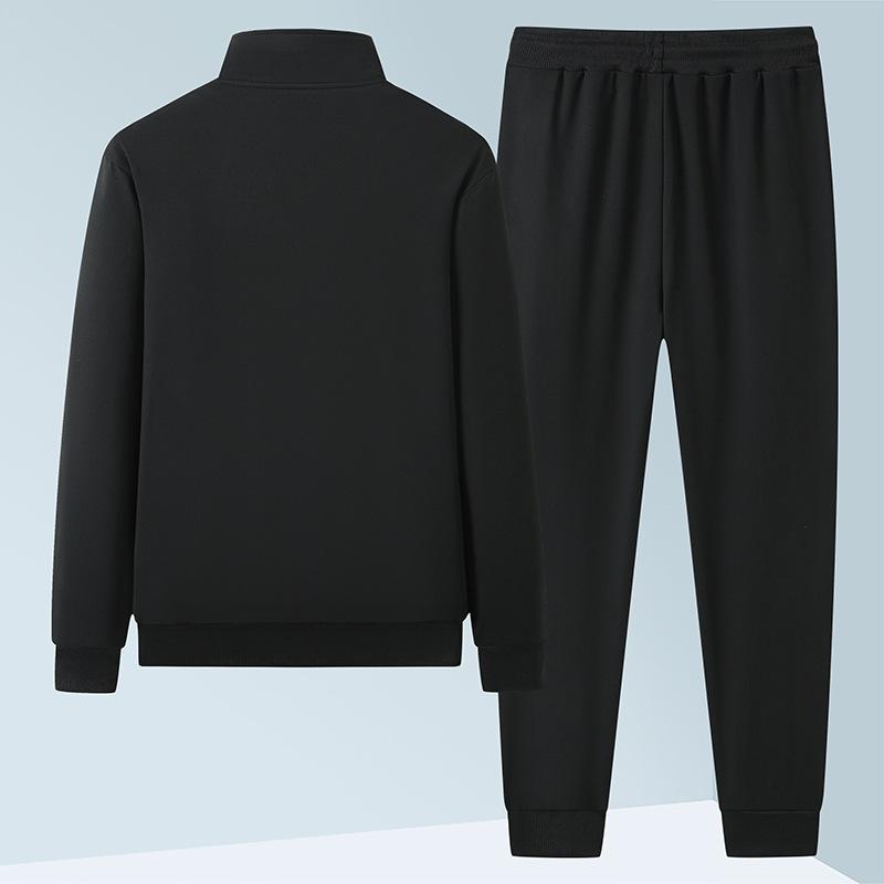 Tuta sportiva casual da uomo a due pezzi, manica lunga, cardigan, felpa, pantaloni, tuta sportiva da esterno, abbigliamento sportivo da uomo