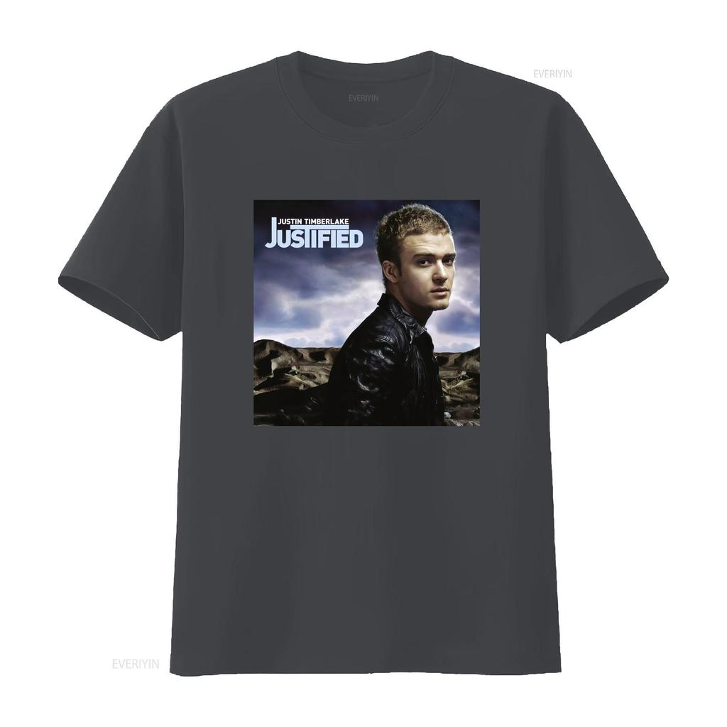 Justin Timberlake Justified Premium T Shirt for Men Stylish and Comfortable vintage Washed Slightly designer clothes homme