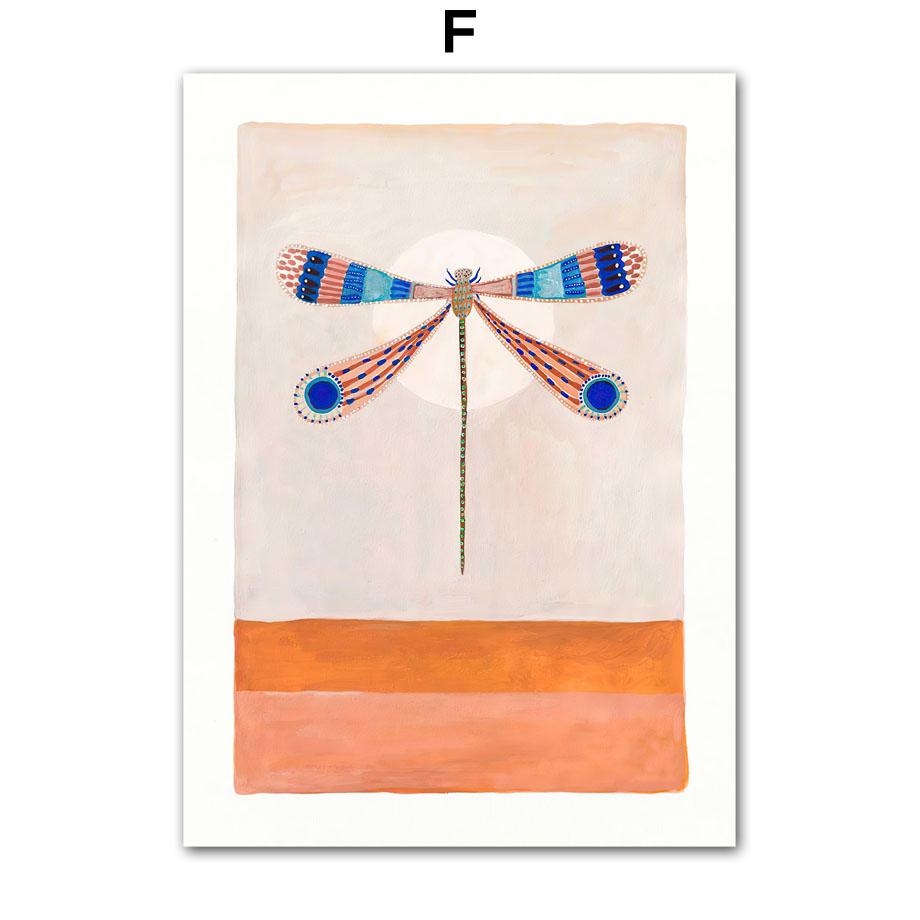 Watercolor Flowers Butterfly Bird Boho Nordic Posters And Prints Nursery Wall Art Canvas Painting Pictures Baby Kids Room Decor