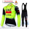 2027 Winter UAE Team Men's Cycling Clothing Men Thermal Fleece Cycling Set Mtb Man Clothes Sets Riding Suit Set Road Bike Wear