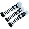 3Pcs Polyester Wool Knitting   Putter Head Cover Wooden   Headcovers Accessory