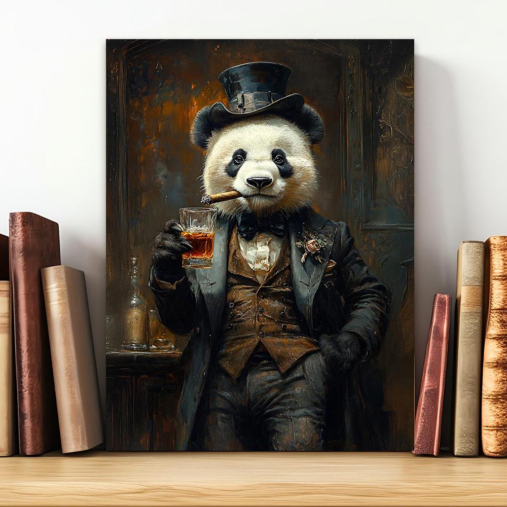 Dunkel Bunt Cool Schimpansen Poster Dekor Tier Rauchen Kunst Gotische Drucke Bär Leinwandbild Modern Schlafzimmer Büro Dekor