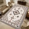 Off White Retro Ethnic Style Non-slip Fluffy Rug Decoration Living Room Washable Soft Carpet Large Area Short Velvet Floor Mats