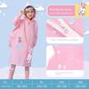 Eva Kidsren's Raincoat for Boys, Girls, and Elementary School Students with School Bags, Rainproof Poncho for Heavy Rain