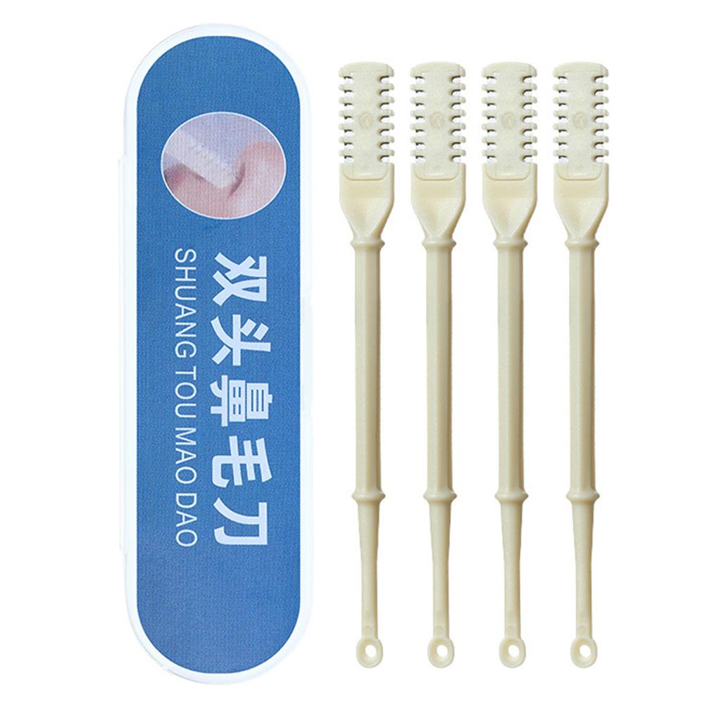 360° Rotating Nose Hair Trimmer Nostril Cleaning Scissors Double Sided Nose Hair Knife Manual Nostril Cleaning Nose Hair Razors