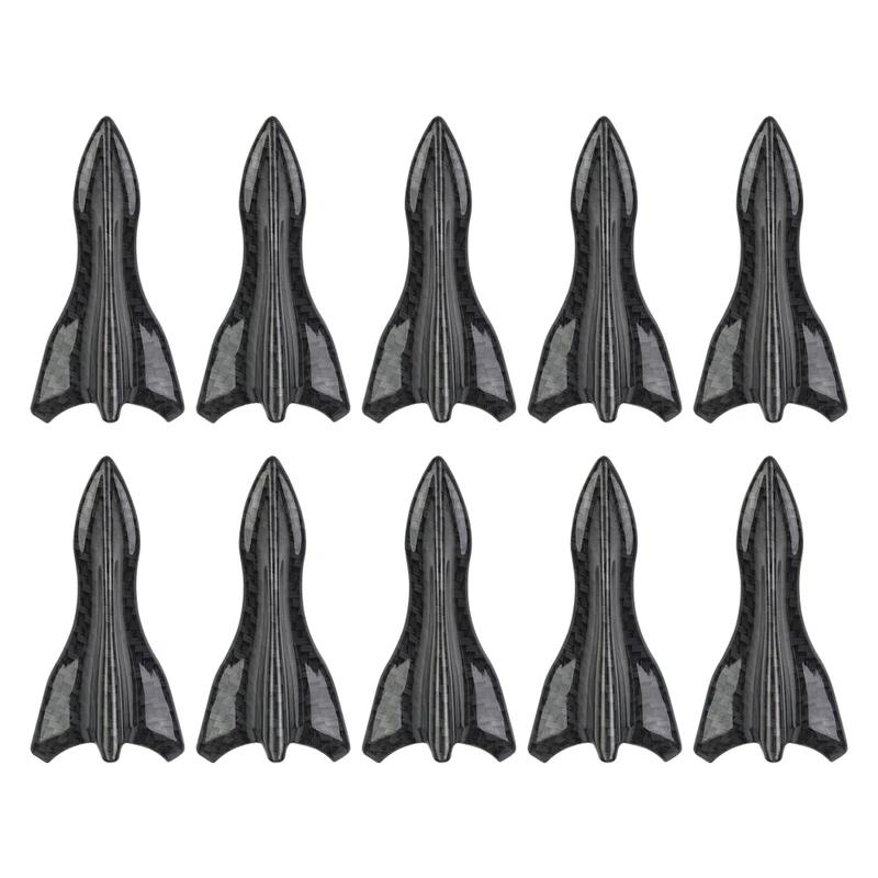 10pcs universal plutonium rear roof shark fins spoiler wing kit car roof spoiler bumpers shark fin diffuser vortex generator