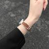 Elegant Metal & Leather Wristband for Huawei Band 11 Pro - Fits 9/8 NFC, 10th Gen, Women's High-end Style