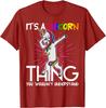Maglietta Grafica Dabbing Unicorn Its A Unicorn Thing Traspirante Casual a Maniche Corte da Uomo