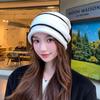 Women's autumn and winter hats, crimped warm knitted hats, ear protectors, cold-proof pullovers, and headcaps for men