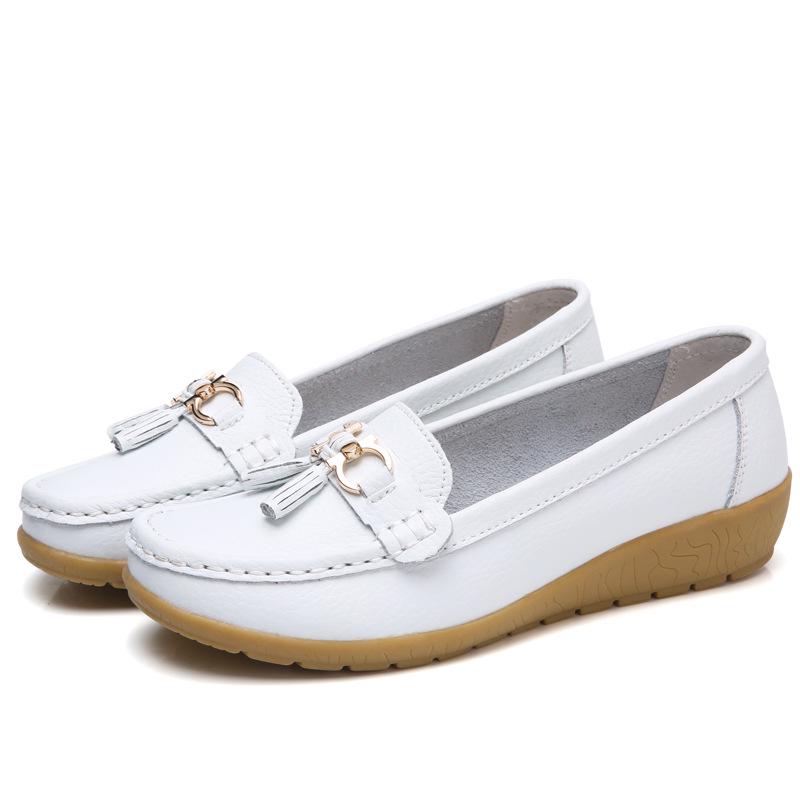 Plus Size Women's Flat Loafers: Comfortable Spring/Autumn Shoes for Moms & Pregnant Women, Sizes 35-44.