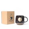 Cha Xun Classic Ceramic Office Mug with Bronze Badge