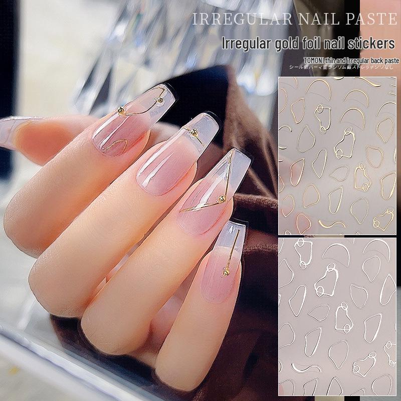 

Bohemian Laser-Stamped Irregular Border Nail Stickers - Thin & Durable Design