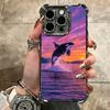 Orca Ocean Pattern Soft Phone Case For iPhone 15 16 17 Air 14 Pro Max 16E Plus 13 12 Mini Plating Anti-Fall Fundas