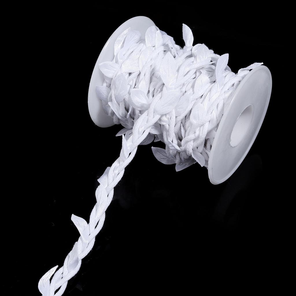 5Yards/Roll Artificial Vine Leaves Weaving Hemp Rope Simulation Green Leaves For Home Wedding Party Gift Bouquet Wrap Decoration