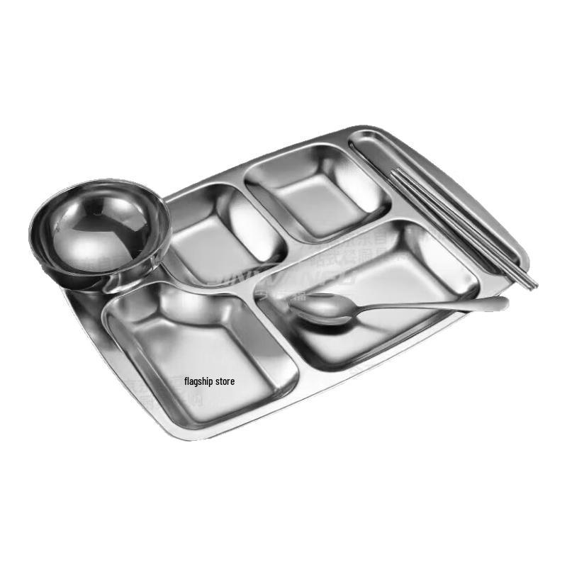 304 Stainless Steel 6-Compartment Lunch Set