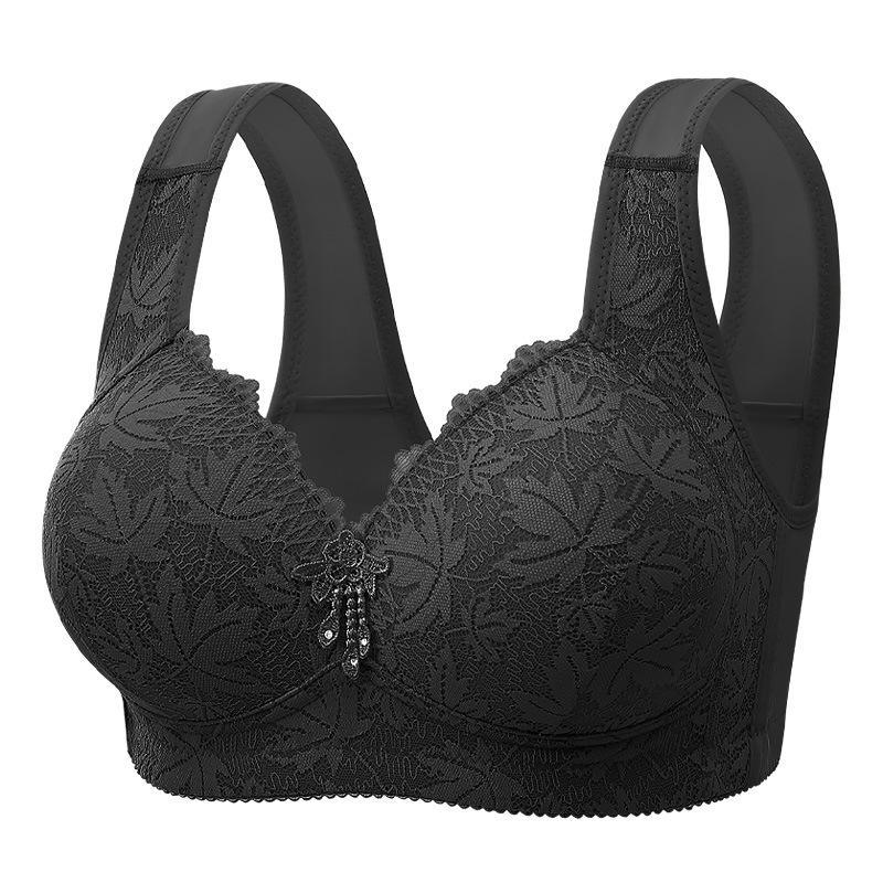 New large size no steel ring comfortable breathable gathering women's underwear no magnetic thin cup smooth bra cover