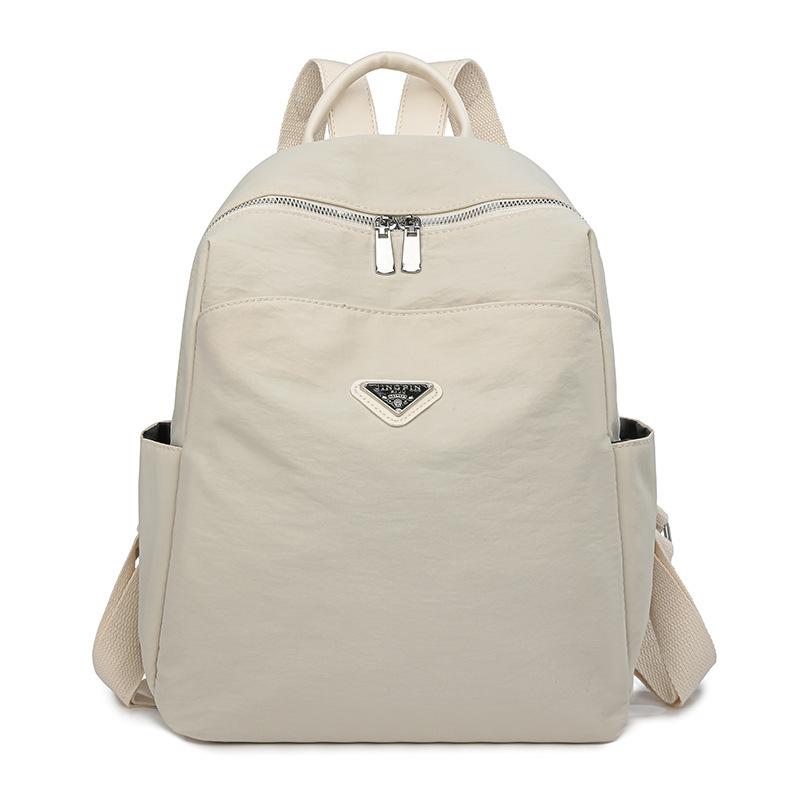 Women's Solid Color Backpack Student Schoolbag Oxford Cloth Travel Small Backpack