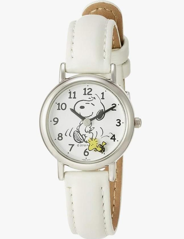 (age15+)Citizen QQ Peanuts Snoopy White Watch Woodstock P003-314Ladies Japan