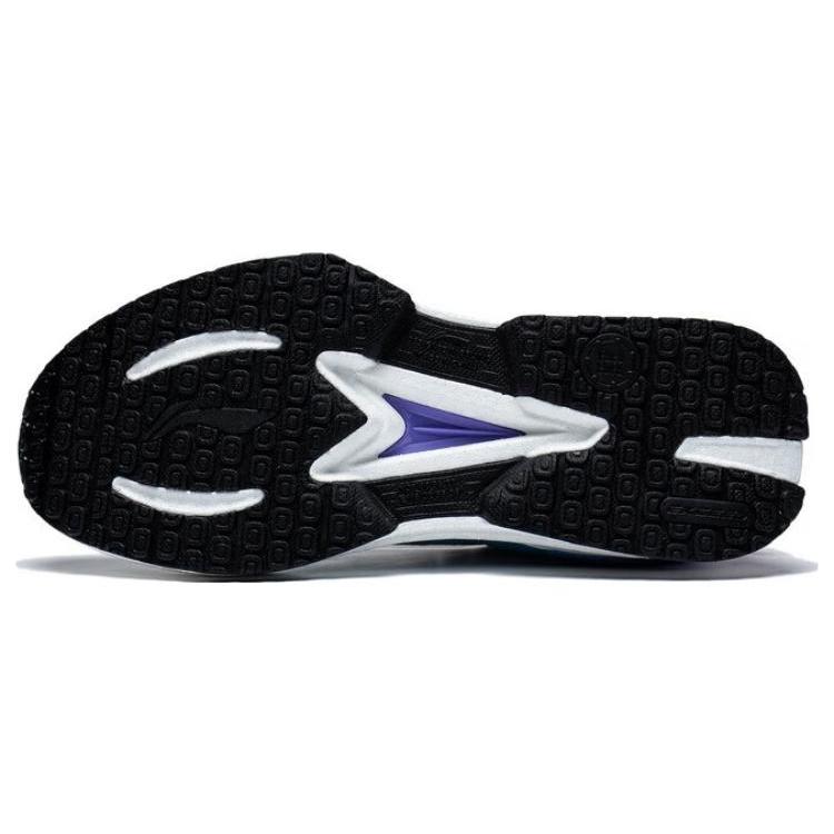 Li Ning Exceed 7 Cushioning Slip Resistant Abrasion Resistant Breathable Low Top Casual Shoes Men's White Purple AGLT091-5