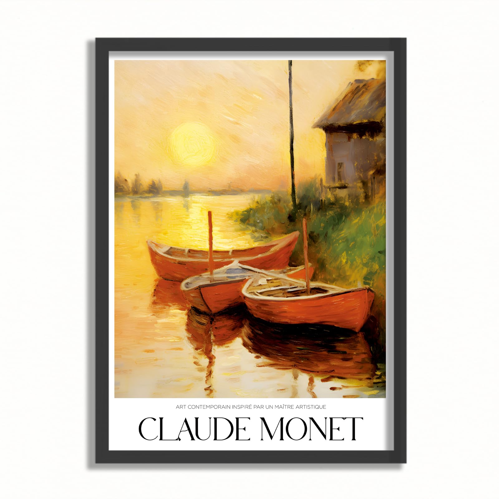 

Красная Лодка (В рамке) Клод Моне - Стиль в раме (30х40см) Сделано в Японии, Постер на матовой бумаге галерейного качества, Настенный, Прихожая, Декор интерьера