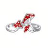 Cute Red Mushroom Design Open Adjustable Ring Mushroom Rings Birthday Christmas Gift Anniversary Women Party Jewelry Gifts