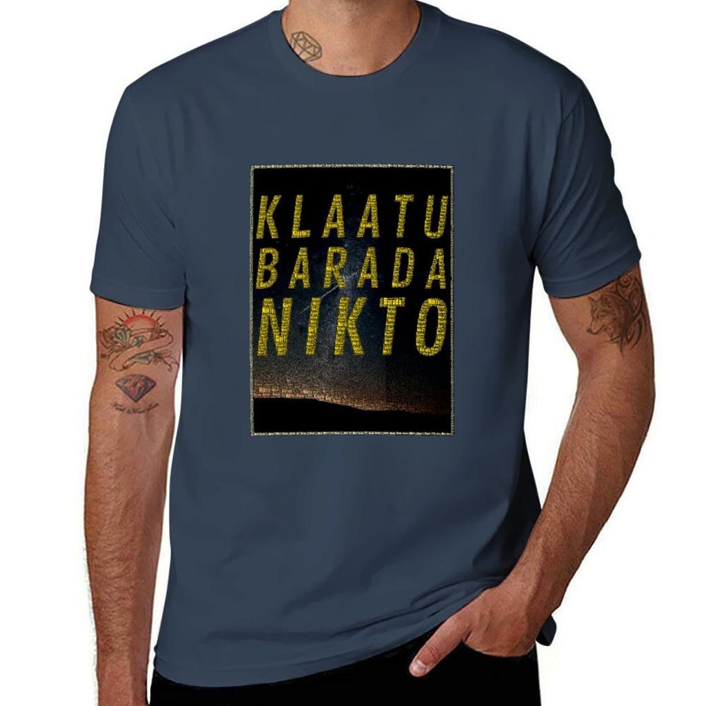 Klaatu Barada Nikto T-Shirt Feuchtigkeitsableitend Schnelltrocknendes T-Shirt