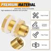 Solid Brass Bulkhead Fittings(2-Pack), 1/4 NPT Taper Female, 3/4" Straight Male Thread Water Tank Connectors
