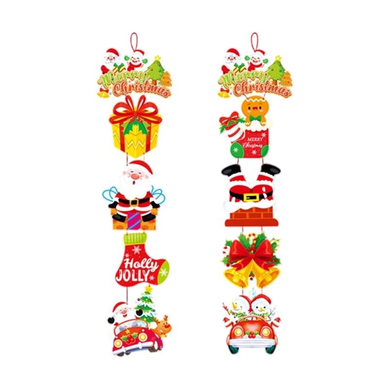 

Easy Hanging Festival Cartoon Paper Door Hangers Decoration Christmas Party Supplies For Indoor Wall Window Decoration