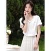 Lu Xiangnan Summer V-Neck Short Sleeve T-Shirt