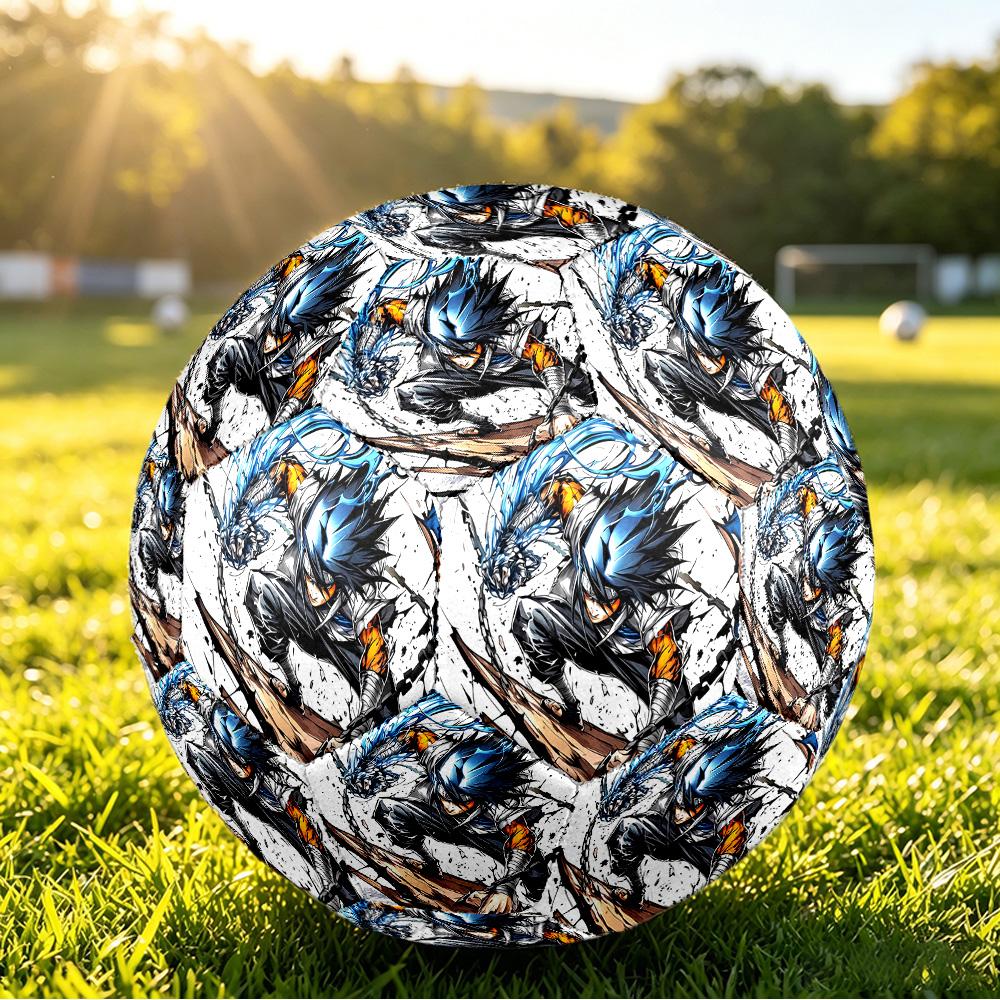 Naruto Printed Size 5 Standard Football, Waterproof PU Training Soccer Ball for Outdoor Sports