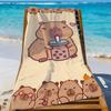 Süßes Capybara-Tier Großes Handtuch Schnelltrocknend Strandhandtücher Sind Geeignet Für Schwimmbäder Camping Yoga Und Das Fitnessstudio