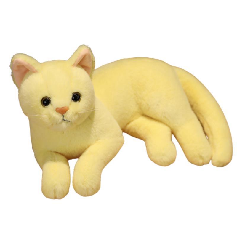 Cute And Cuddly Cat Plush Toy Realistic Animal Stuffed Doll For Kids Perfect Birthday Gift