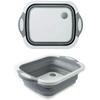 Collapsible Washing Up Bowl, Innovations Multi Function Bowl Drying Rack, Portable Cutting Board, Retractable Drain Washing Basket Basin Vegetable