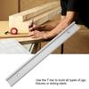 Aluminum Alloy t slot Miter Track Jig Non Porous Slide Slab Fixture Woodworking Tool (300mm)